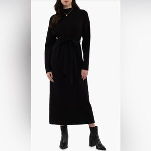 Midi Sweater Dress, Tie Waist